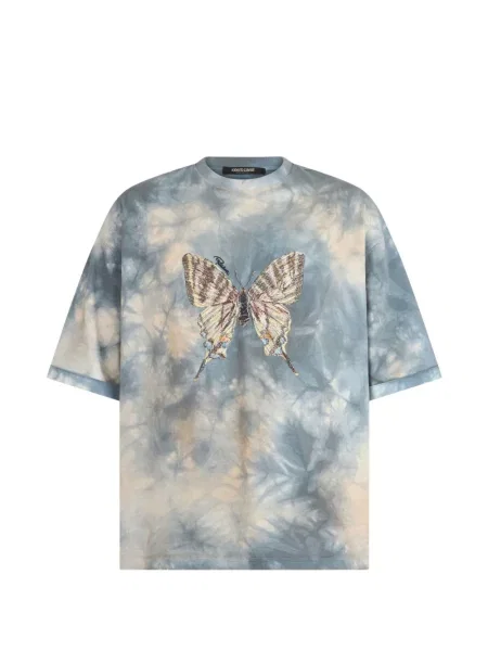Tricou Roberto Cavalli cu imagine cu legături albastru
