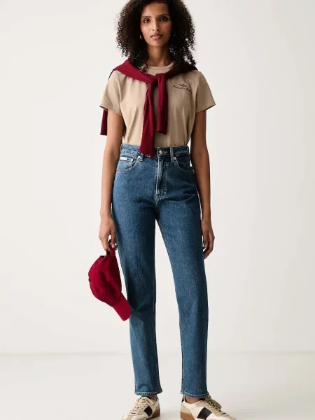 Calvin Klein Jeans mom kavbojke modra