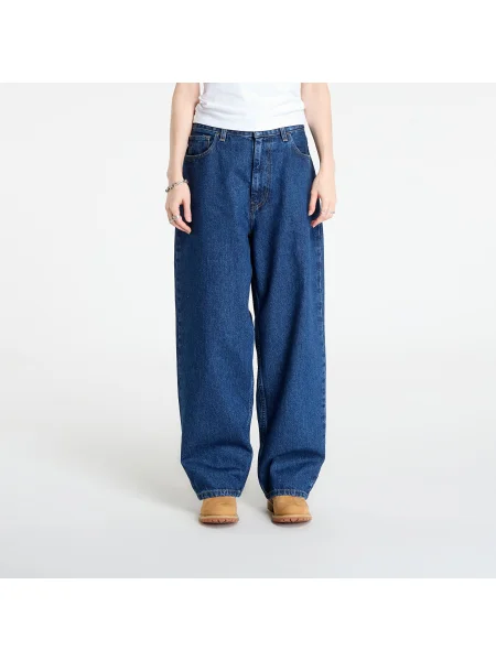 Pantaloni Carhartt WIP W Brandon Pant Blue Stone Washed L albastru