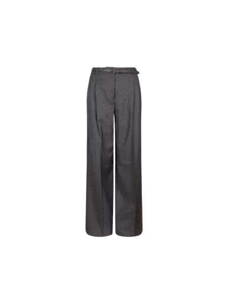 Spodnie Max Mara Studio wełniane szare