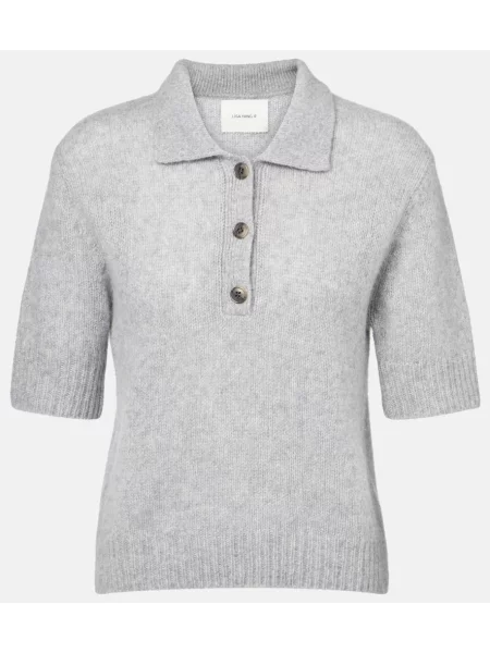 Polo Lisa Yang de mătase gri