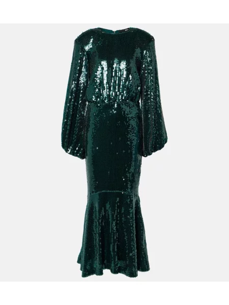 Rochie maxi Rotate de costum verde