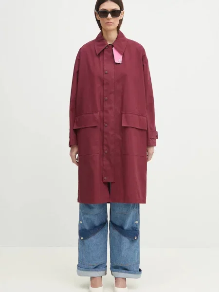 Пальто Kenzo перехідне бордовий