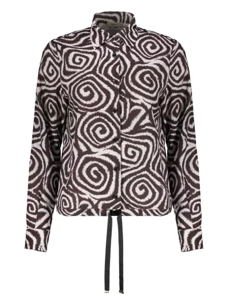 Cămașă Herno din jacard maro