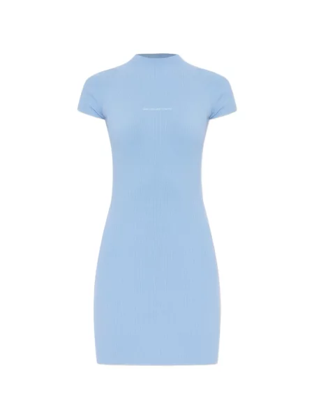 Rochie mini Alexander Wang din jacard scurtă de costum albastru