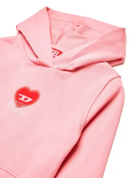 Bluza z kapturem dziecięca Diesel różowa