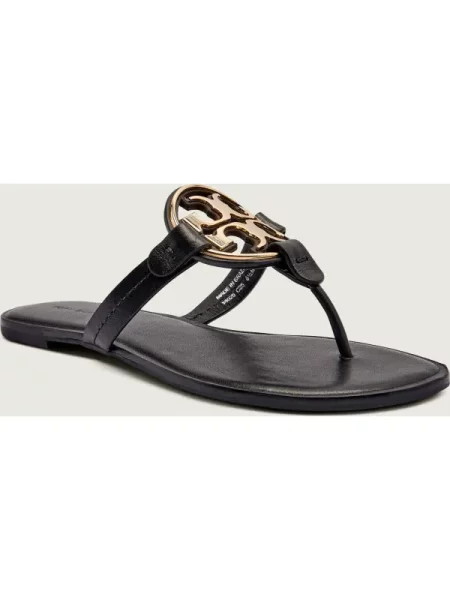 Șlapi Tory Burch din piele negru