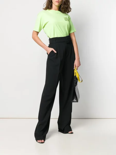 Cu centură pantaloni Off-white alb