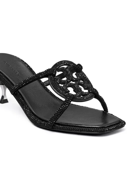 Сандали Tory Burch с кристали черно