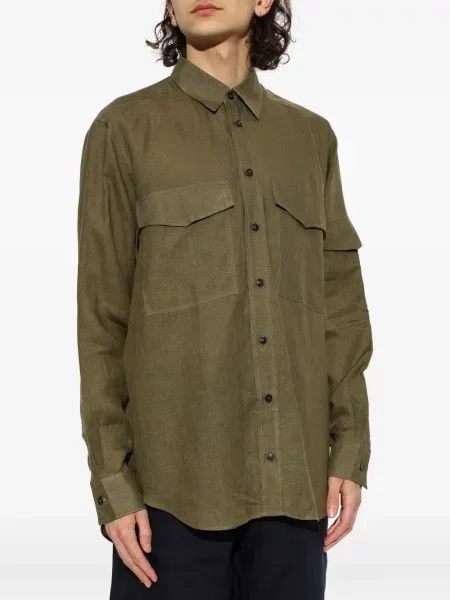 Cămașă Paul Smith de in verde