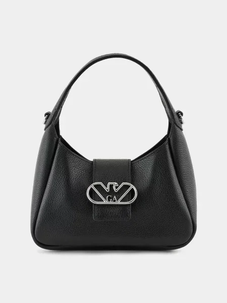 Кожаная сумка Emporio Armani черная