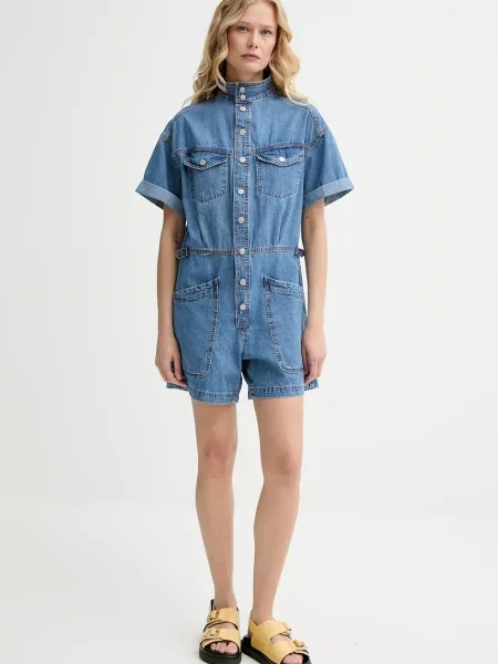 Kombinezon jeansowy z nakładanymi model ‘SURPLUS ROMPER’ niebieski