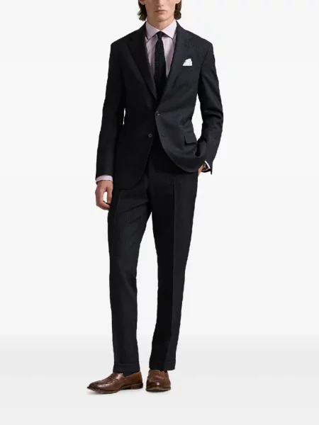 Samt prugasta košulja Polo Ralph Lauren s vezom plava