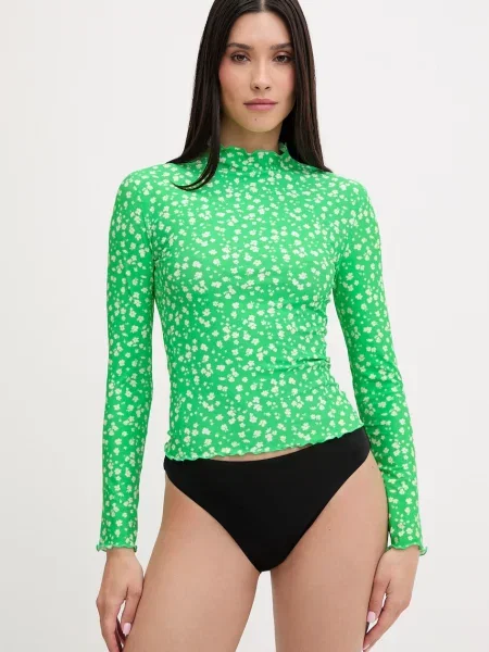 Rip Curl plážové tričko s dlouhým rukávem SURF SIDE zelené
