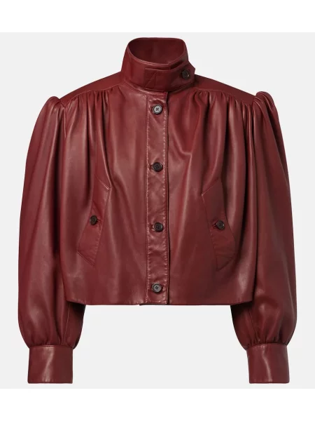 Geanta de piele Chloé bordo