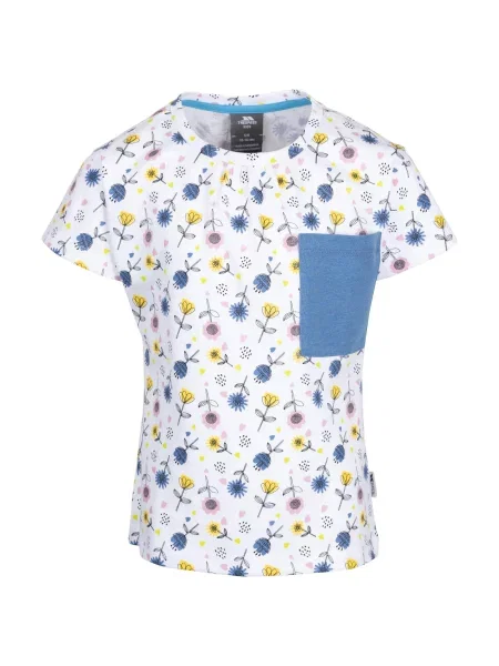 T-shirt Dla Dziewczynki Kwiaty Pleasantly biała