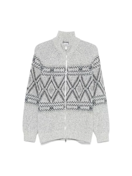 Dzianinowy sweter Brunello Cucinelli szary