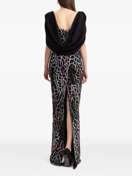 Rochie Gemy Maalouf cu paiete de costum negru