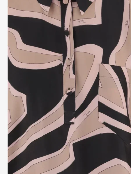 Rochie Pucci de mătase cu imagine negru