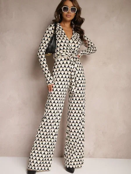 Salopetă cu Decolteu Petrecut și de Legat Tallsend bej