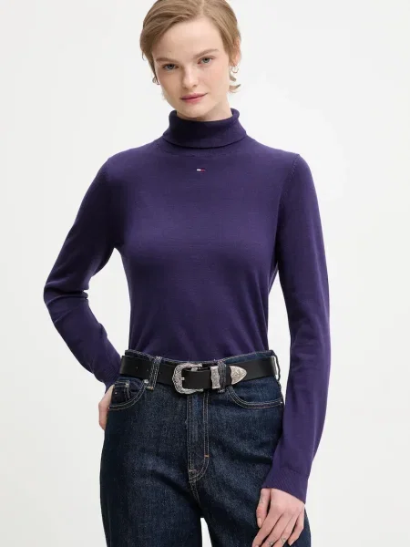 Tommy Jeans pulover ljubičasta