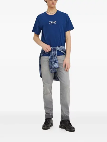 Карирани дънки straight leg Levi's® с шипове кафяво