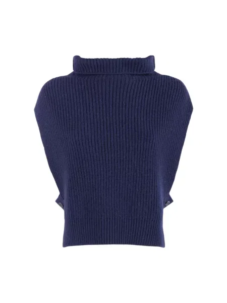 Sweter Nenette wełniany niebieski