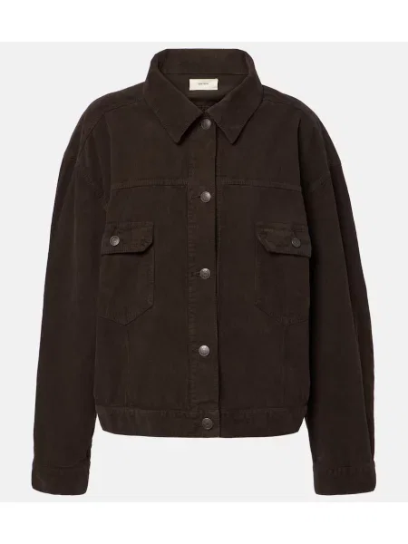 Geacă The Row de catifea cord maro