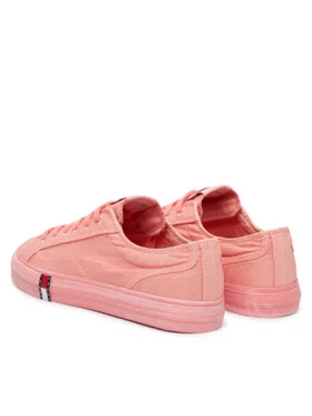 Teniszcipő Tommy Jeans Archive Vulc Washed Canvas rózsaszín