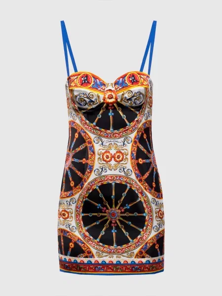 Платье Dolce&gabbana с принтом черное