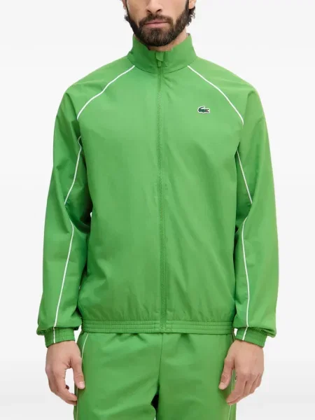 Pantaloni Lacoste alergare cu autograf verde