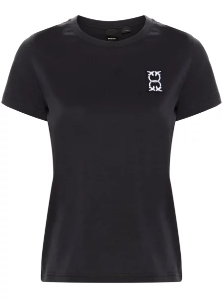 Tricou Pinko cu broderie albastru