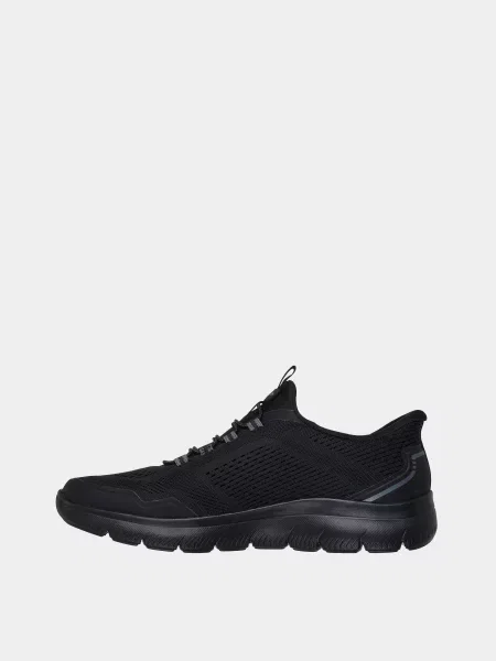 Кожаные повседневные кроссовки Skechers черные