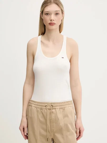 Топ Tommy Jeans бежово