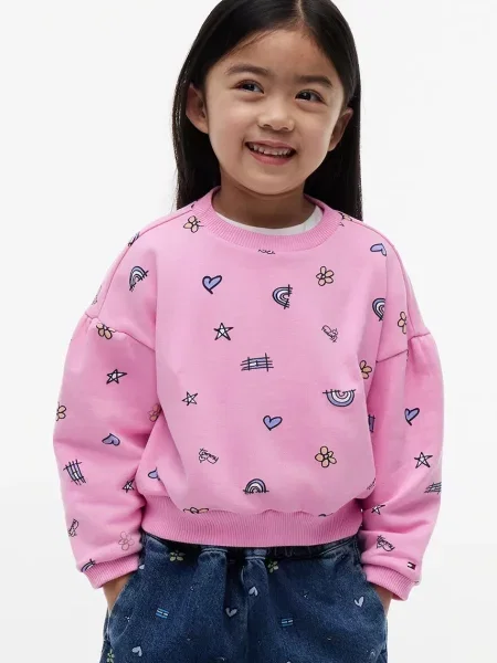 Tommy Hilfiger hanorac pentru copii cu roz
