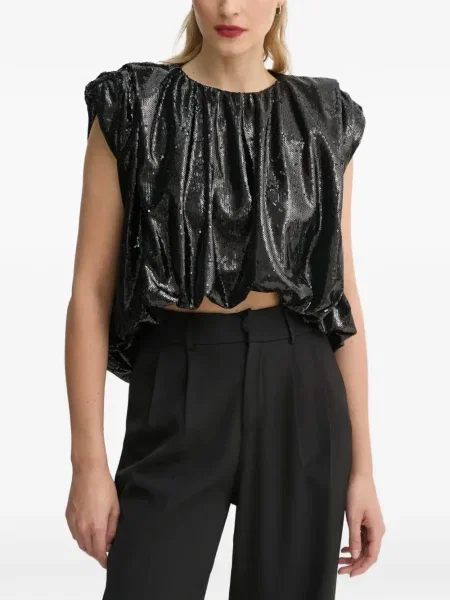 Cropp top Mmc Studio cu paiete negru