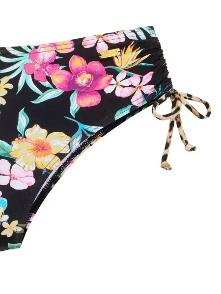 BUFFALO Bikinové nohavičky jedľová / svetlooranžová / tmavoružová čierna