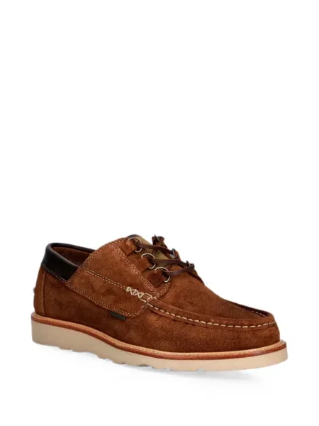 Pantofi derby Barbour din piele de căprioară maro