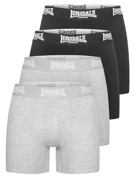 LONSDALE Boxeri gri amestecat / negru alb