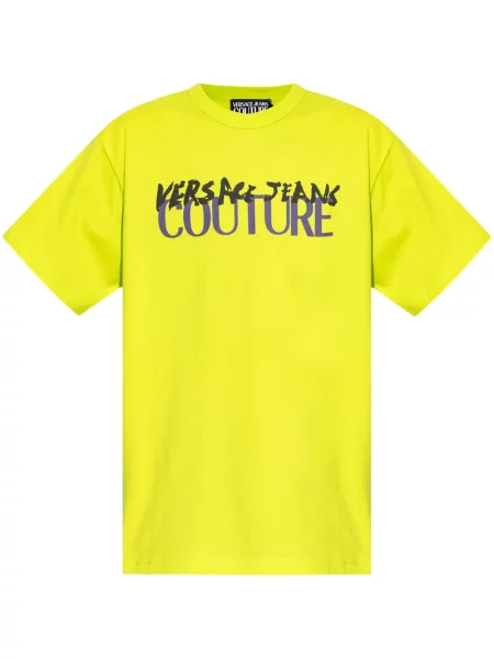 Tricou Versace Jeans Couture galben