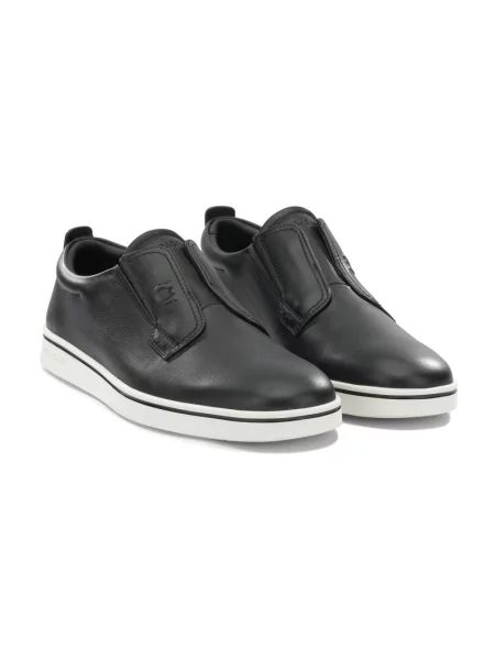 Sneakersy Ferragamo skórzane wsuwane czarne