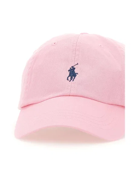 Czapka z wyhaftowanym logo Polo Ralph Lauren różowa