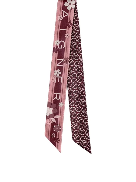 Fular Aigner cu model floral cu imagine roz