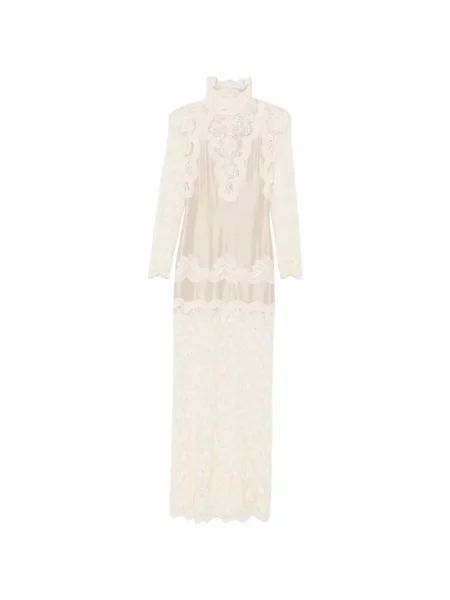 Lung rochie maxi Rabanne din dantelă