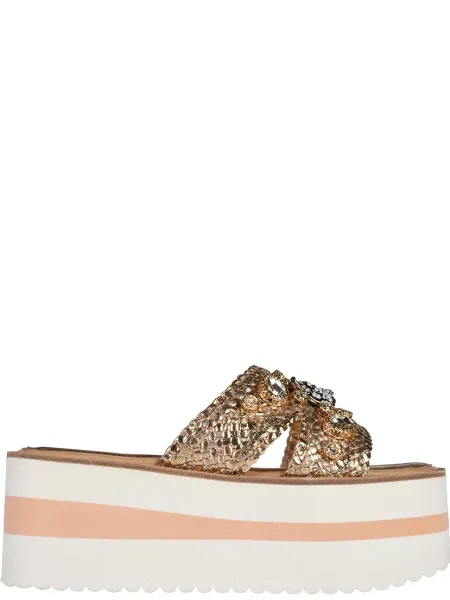 Шлепанцы Eddy Daniele золотые