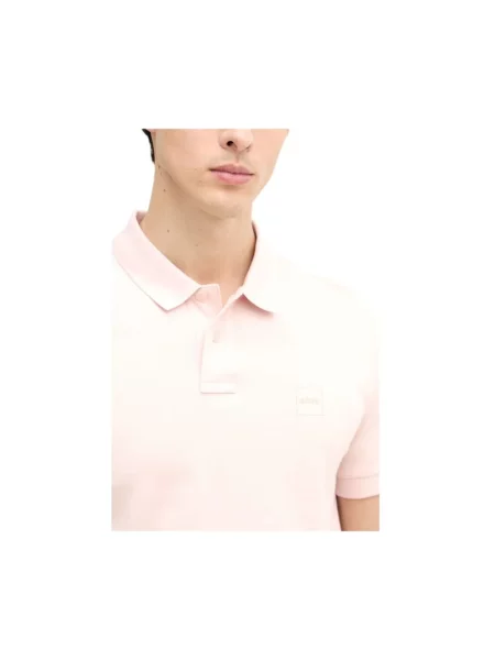 BOSS Orange polo z Passenger różowa