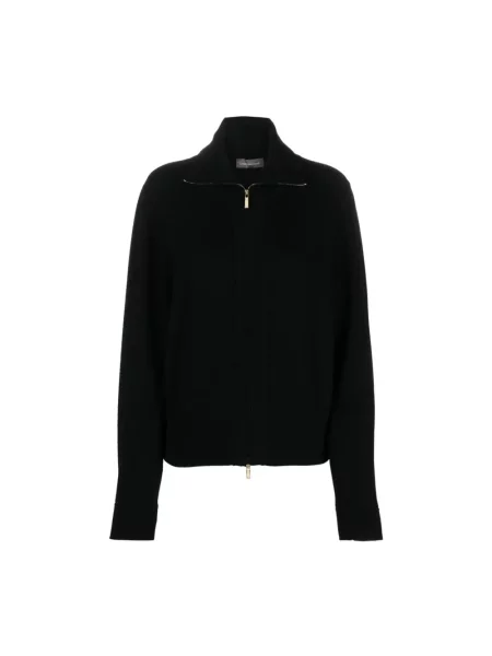 Jedwabny sweter Lorena Antoniazzi czarny