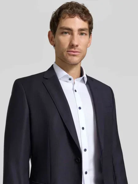 Koszula biznesowa o kroju slim fit z mieszanki bawełny Olymp Level 5 biała