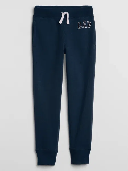 Jogger nohavice Gap s potlačou sivá