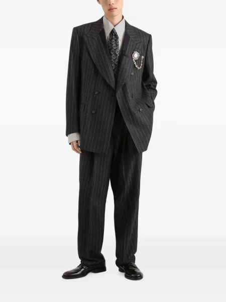 Flanelės kelnės Dolce & Gabbana pilka